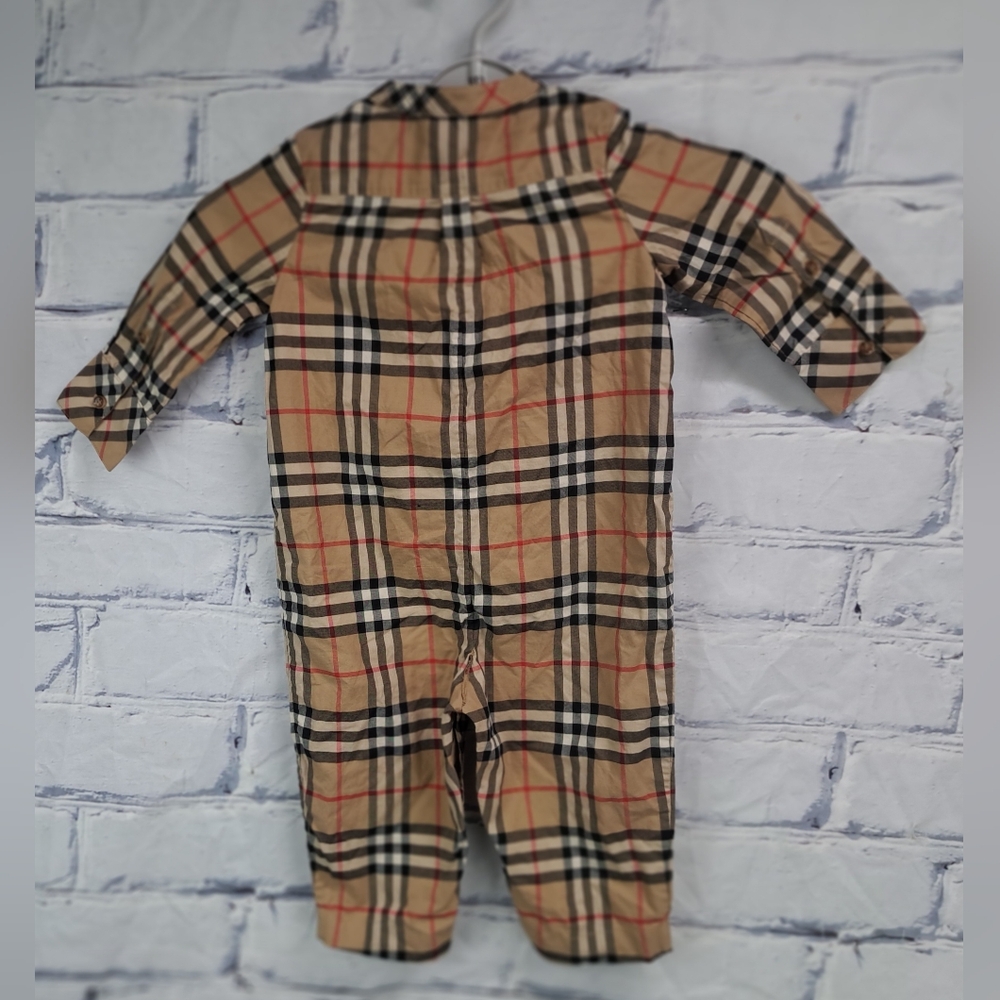 Burberry Baby One Piece Full Jumpsuit Bodysuit Iconic Nova Check Size 18M 65cm - Picture 3 of 12